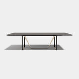 Rocco Metal Base Luxury Dining Table, alternative angle
