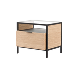 Laskasas Rowling Bedside Table in Natural Oak with transparent background