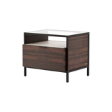 Laskasas Rowling Bedside Table in Smoked Eucalyptus with transparent background