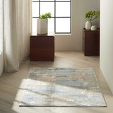 Rush Blue Beige Luxury Rug, available from Touched Interiors UK