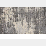 Rush Crosshatch Grey Beige Luxury Rug, available from Touched Interiors UK
