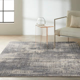 Rush Crosshatch Grey Beige Luxury Rug, available from Touched Interiors UK