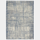 Rush Ivory Blue Luxury Rug, available from Touched Interiors UK