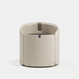Savoy Leather Shell Luxury Bedside Table, alternative angle