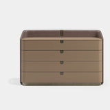 Savoy Leather Shell Luxury Chest of Drawers, alternative angle