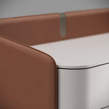 Savoy Leather Shell Luxury Chest of Drawers, close-up detail
