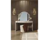 Luxxu Algerone dressing table in modern design with polished brass and marble details