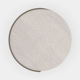 Spirale Travertine Luxury Side Table, top view