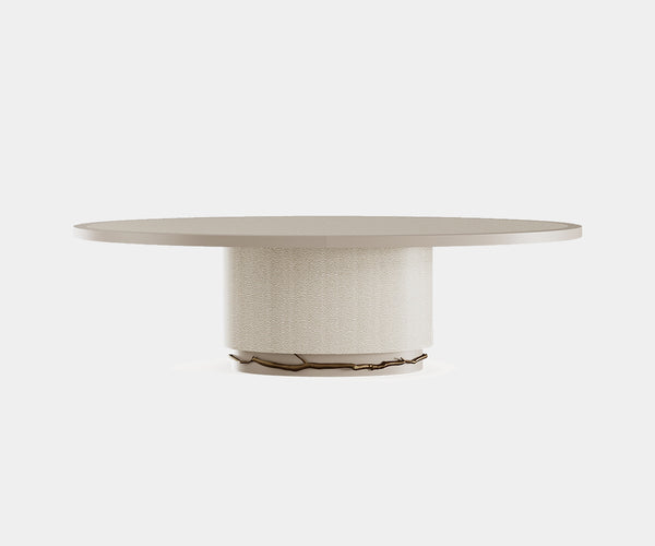 Stolon: Sculptural Dining Table with Branch Base by Pardo - This modern dining table by Pardo features a captivating aged brass base with a stolon-inspired design, cradling a minimalist tabletop. A luxurious centerpiece for nature-inspired dining spaces.