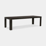 Striated Ebony Extendable Luxury Dining Table, extended with its leaf