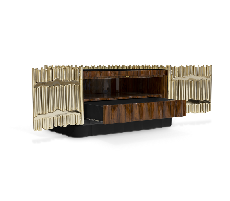 Symphony Nightstand: Modern nightstand showcasing artisan craftsmanship with palisander veneer for luxury interiors.