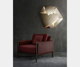 Tangram Large Gold Mirror Luxury Wall Light, view 2