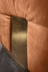 Tessuto Bronze Plate Luxury Sofa, bronzed metal plate close up