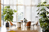 The Conchita Quilted Dining Chair styled in a luxury interior