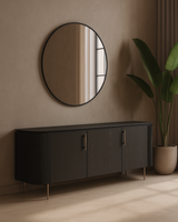 Lantine Buffet - Black Oak & Brass