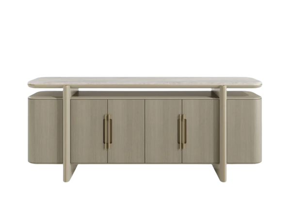 Touched Interiors - Alvorada Luxurious Antique Brass Sideboard