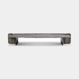 Tressette Folded Slab Marble Luxury Coffee Table in grey veined marble