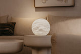 United Alabaster Wireless Moon Table Lamp in natural alabaster
