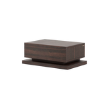 Laskasas Uso Bedside Table in Smoked Eucalyptus with transparent background