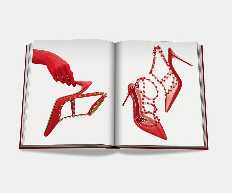 Rockstud Pumps and VLogo Belts: Valentino's Signature Red Accessories - Discover Valentino's iconic red accessories, from Rockstud pumps to VLogo belts, in this coffee table book.