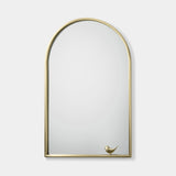 Veduta Arched Songbird Luxury Mirror in brass