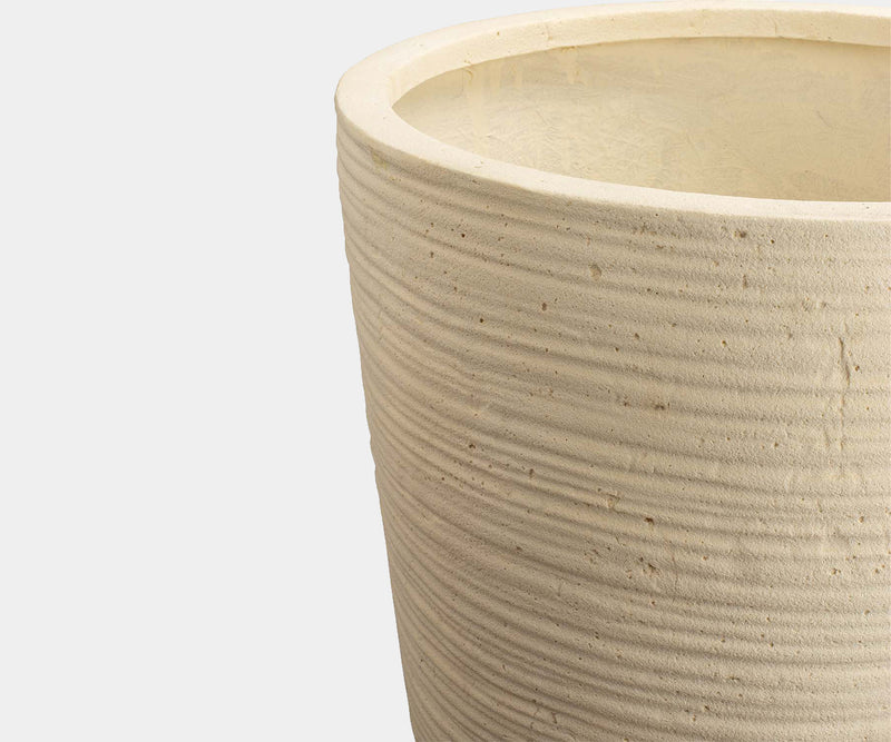 Lightweight and durable stripe floor vase ideal for modern décor styles.