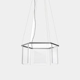 Vetrata Hexagonal Acrylic Luxury Suspension Lamp, view 2