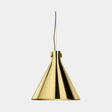 Viandante Cone Luxury Suspension Lamp in brass
