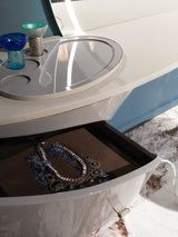 Luxury Dressing Area with Jet Plane Vanity: Create a luxurious and functional dressing area with the Visionnaire Jet Plane Makeup Unit. This statement piece offers ample storage, a sleek design, and the option to personalize the finish.