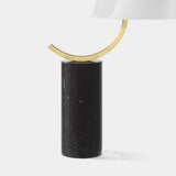Volteggio Marble Base Luxury Table Lamp, shown in polished brass with a black marble base