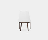 White Vellutino Dining Chair: Yemen Features Solid Ash Wood Frame.