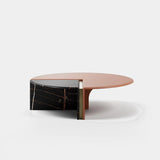 Wren Lacquer and Marble Luxury Coffee Table, alternative angle