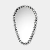 Zecchino Beaded Drop Luxury Mirror in chrome