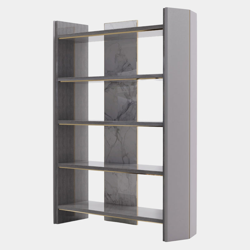 Arnault Marble Bookcase with Illuminated Back
