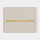 Barbey Luxury Bedside Table with Golden Detailing