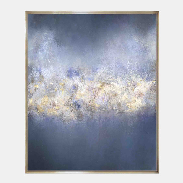 Bisad Hand-Painted Luxury Blue & Gold Artwork