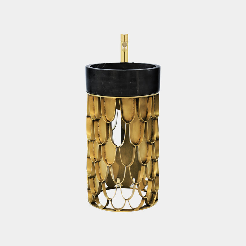 Brushed Brass & Iron Washbasin