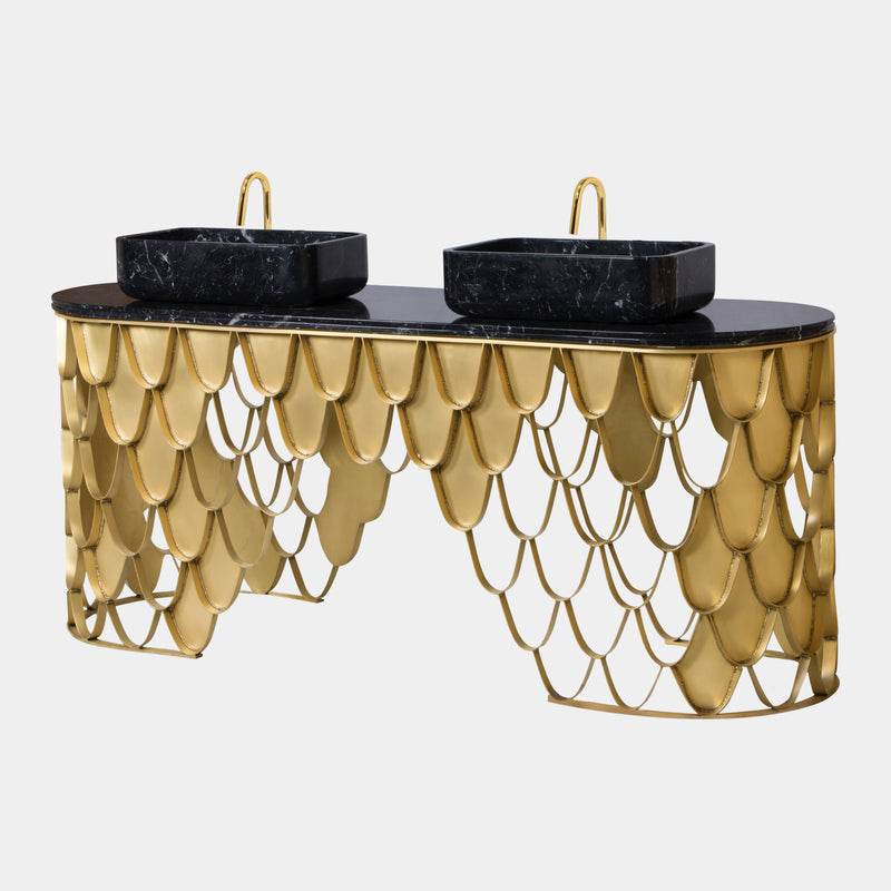 Brushed Brass & Iron Washbasin