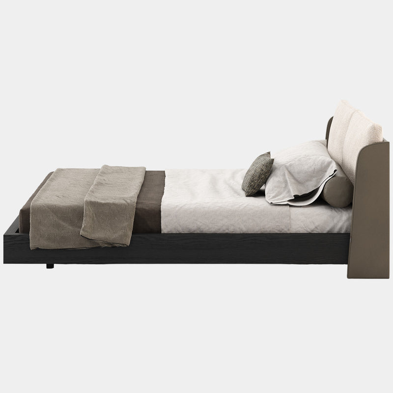 Elin Bed with Black Ash Matte Wooden Base