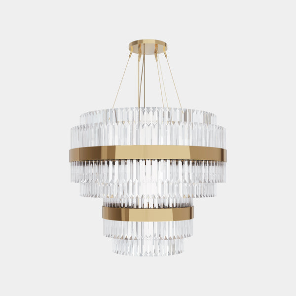 Elsie Round Chandelier | Opulent Crystal Glass Luxury Lighting