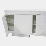 OurSense White High Gloss Tortoise Sideboard