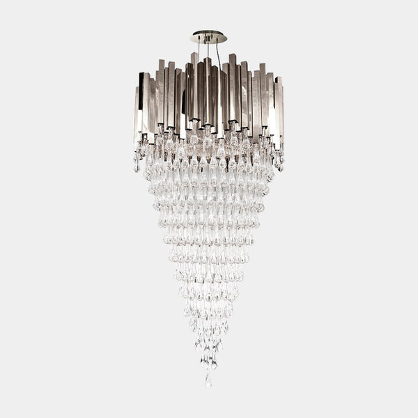 Luxury gold crystal chandelier, Versailles inspired, opulent home decor.