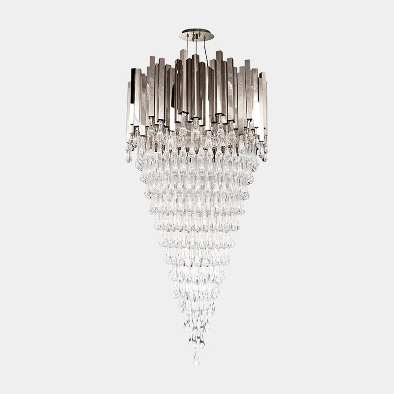 Luxury gold crystal chandelier, Versailles inspired, opulent home decor.