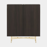 Giorgio Cabinet with Nero Marquina Marble & Crossbar Legs