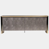 Hamilton luxury cabinet in wood and stainless steel by Alessandro La Spada.
