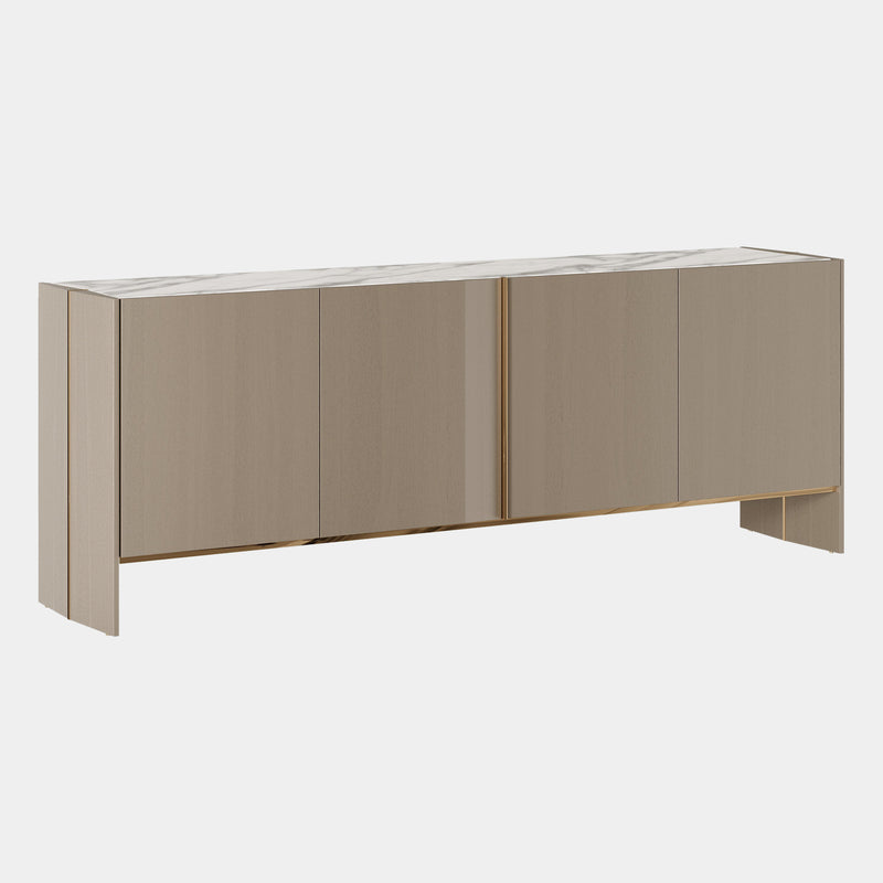 The Private Label Everson Sideboard With Oak Veneer & Brass Details