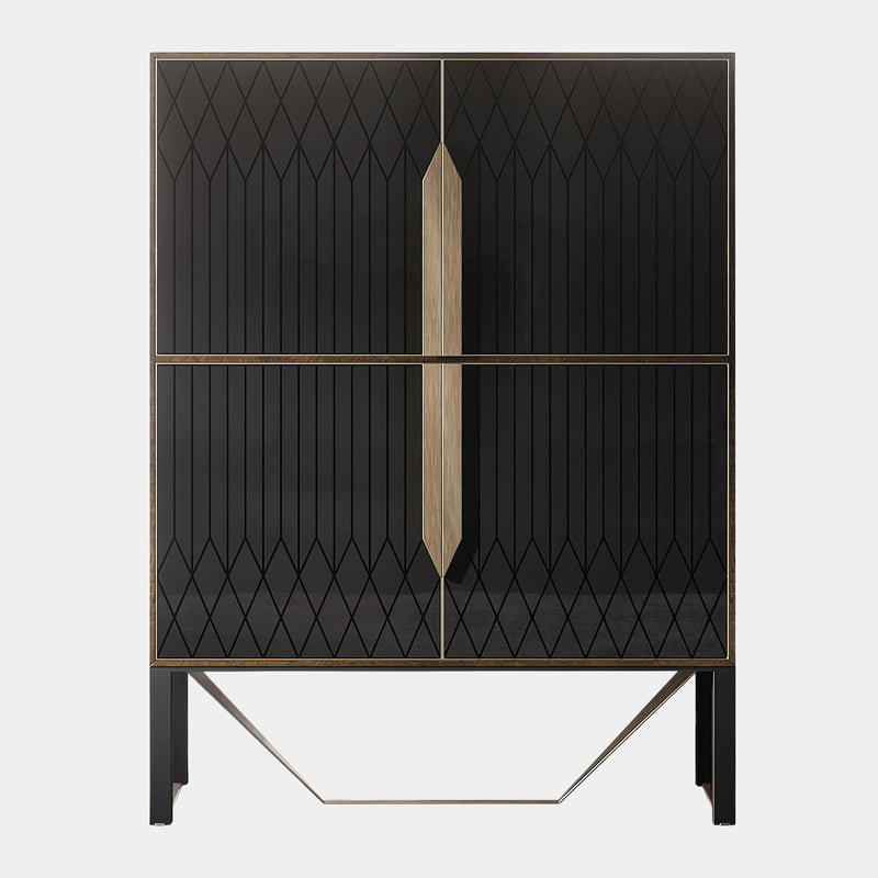 Italian Rocco Cabinet with Metal Detailing