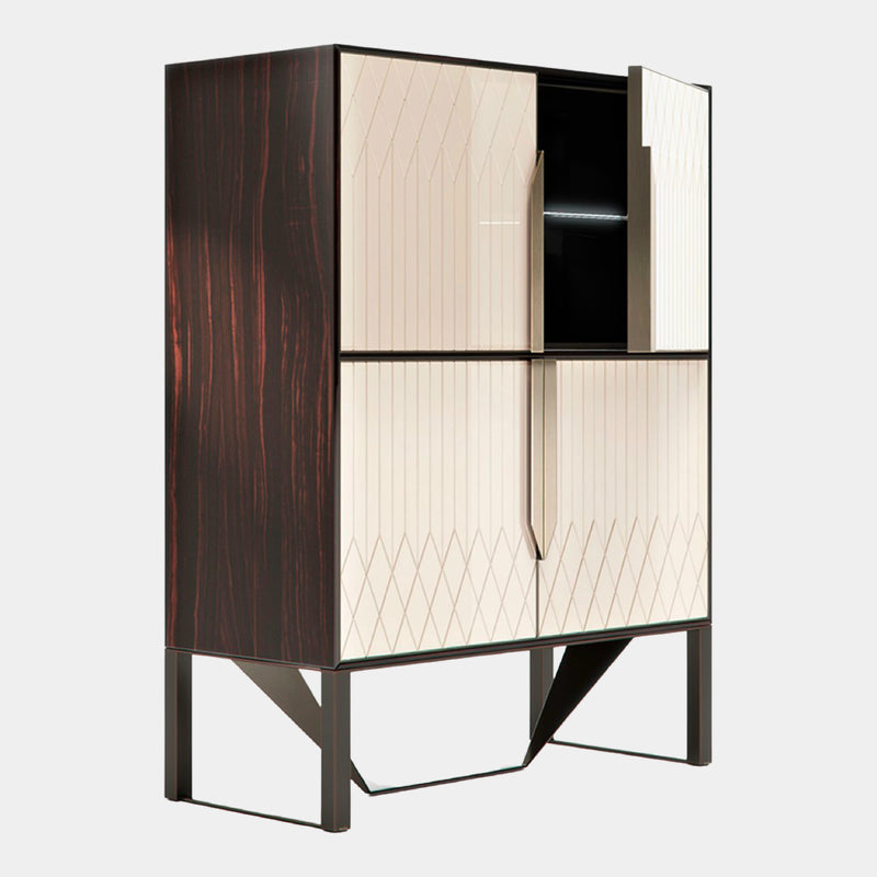 Italian Rocco Cabinet with Metal Detailing