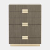 Lubar Aged Oak Tallboy with Six Drawers