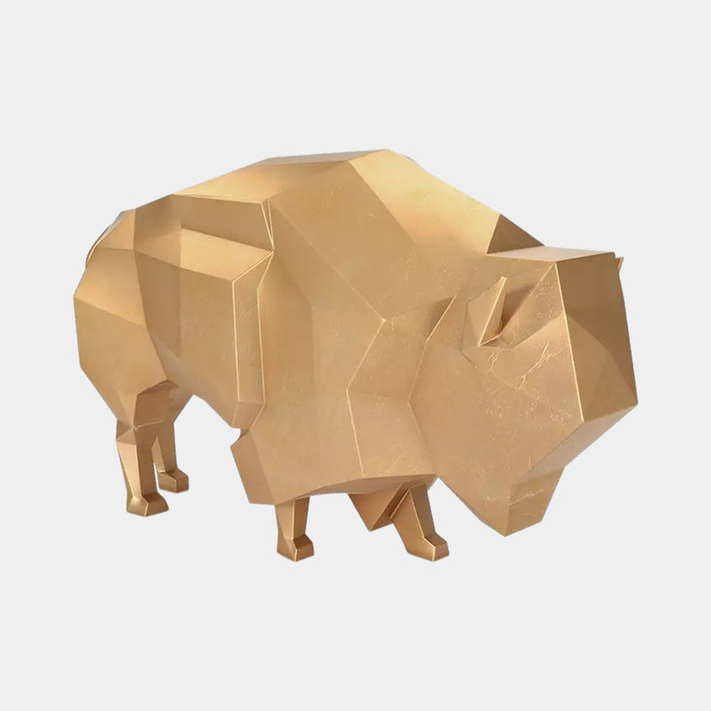Luxury Gold Leaf Bull Statue